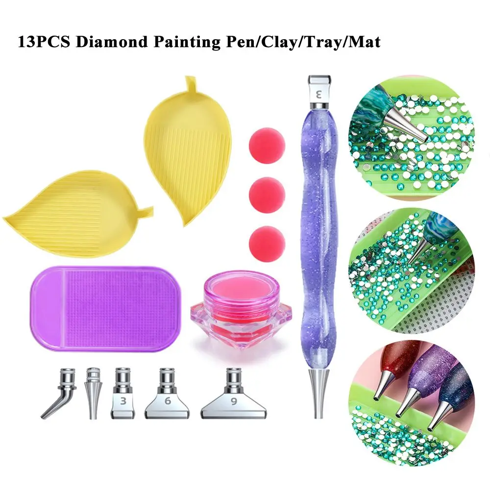 

5D Diamond Painting Point Drill Pen Resin Diamond Painting Pen Diamond Painting Glue Clay Alloy Replacement Pen Heads