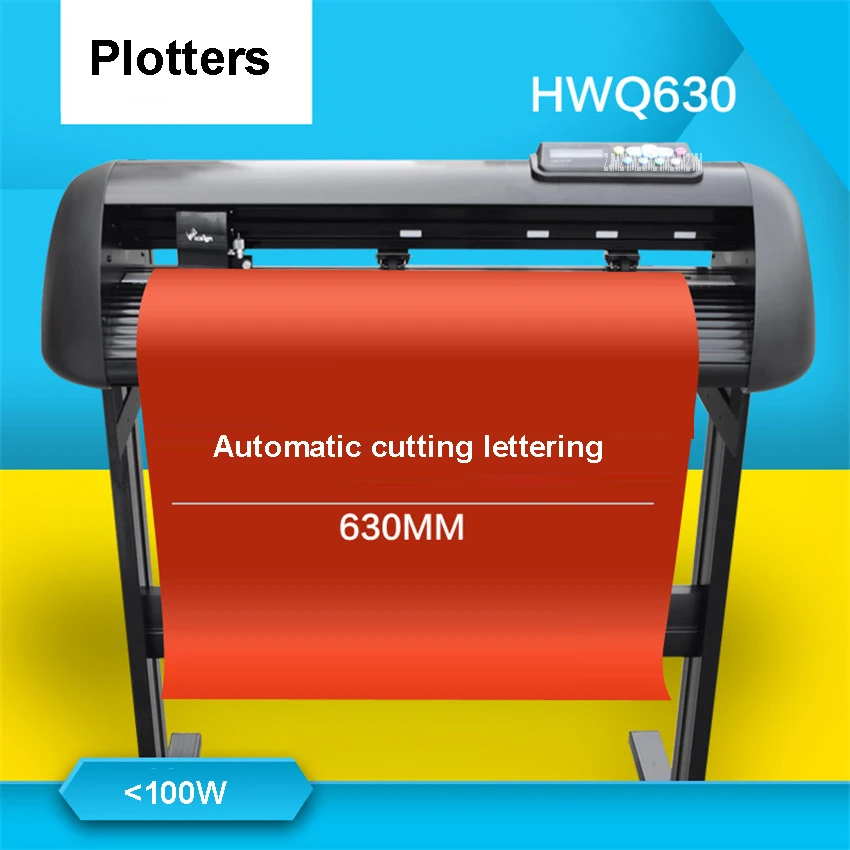

110V/220V HWQ630 Arms Cutting Plotter With Stand Garment /Silhouette Reflective media Cuttter Machine Auto-contour 650mm / s