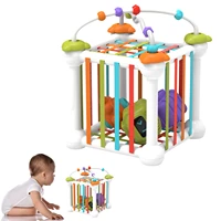 kids sensory bin shape sorter toy sensory bin with bead maze and stackable shape blocks kids block colorful textured balls