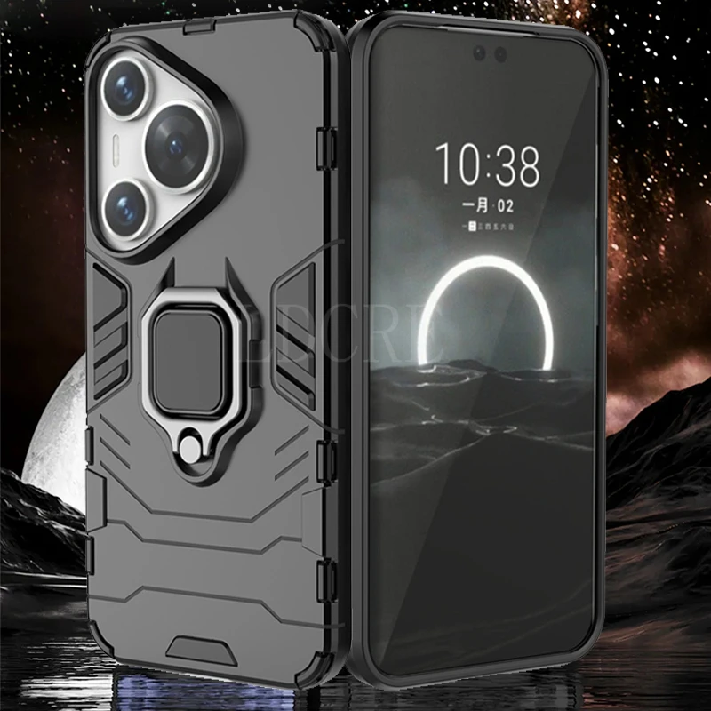 Чехол для Huawei Pura 70 чехол задняя Противоударная подставка с кольцом-держателем
