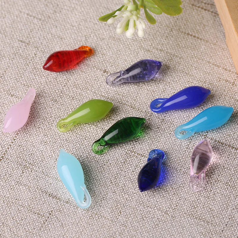 

10/30Pcs 20x7mm Long Teardrop Lampwork Beads Pendant Murano Multi Opal Color Beads Handmade For Bracelet DIY Jewelry Making