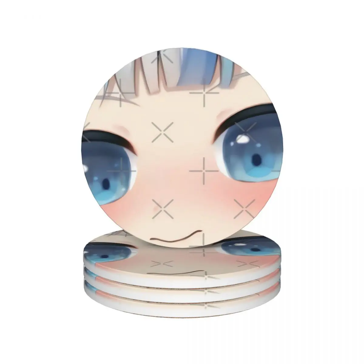 Керамические подставки Gawr Gura Hololive (4 шт.)