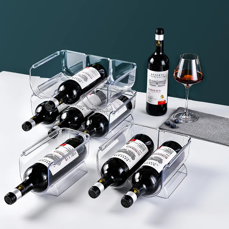

Stackable Wine Rack Universal Wine Bottle Holder Refrigerator Organizer Champagne Storage Boxes Storage Holder Bar Accessories