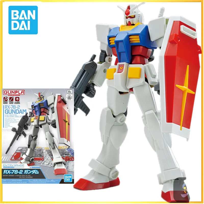 

In stock BANDAI original EG ENTRY GRADE 1/144 RX-78-2 GUNDAM Assembling Model Action Toy Figures Children's Gifts