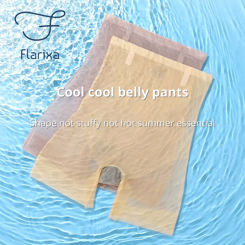 Flarixa Женские Ультратонкие Защитные Шорты Из Ледяного Шелка С Высокой Талией