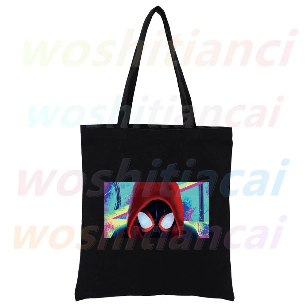 

Miles Far From Home Harajuku Fashion Shopping Black Bags Canvas Tote Bag Mom Reusable Cloth Bag Handbag Shoulder Bags