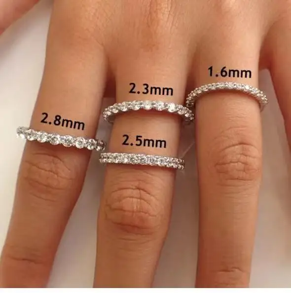 

Full Diamond Ring 18K Gold Lab Growth Vs-vvs DEF Diamond Women Wedding Ring Fine Jewelry Custom Jewellery Accept Drop Shipping