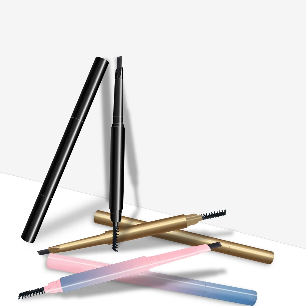 Двухсторонний треугольный карандаш для бровей водостойкий стойкий веганский