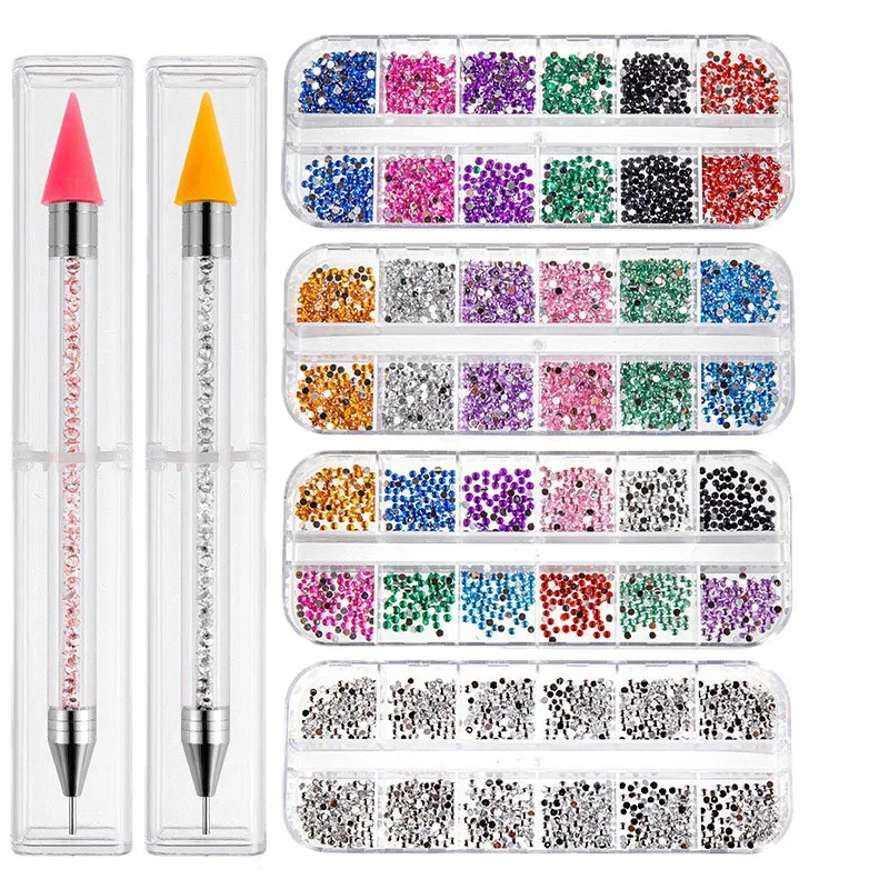 Diy 3D аксессуары для дизайна ногтей Красочный Кристалл Ab сверло маникюра