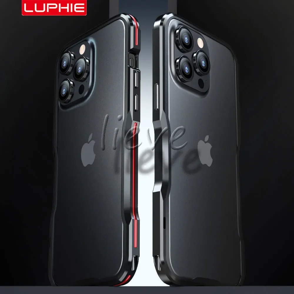 LUPHIE Metal Bumer для iphone 16 15 Pro Max Frame 14 Plus 13 12 11 Алюминиевый легкий чехол с защитой
