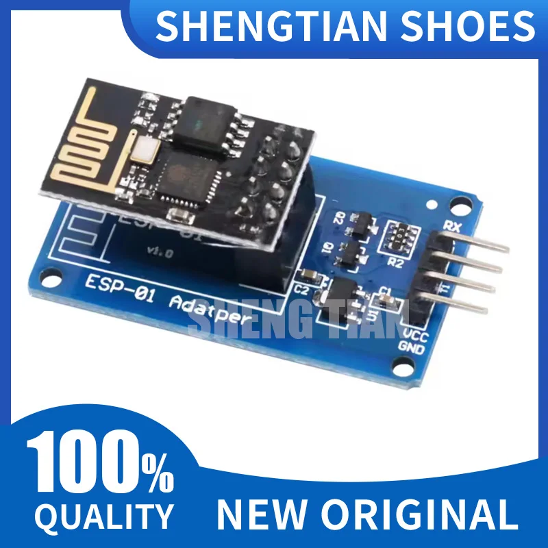 Фото Беспроводной модуль Wi-Fi ESP8266 ESP-01, последовательный адаптер 3.3V/5V, плата ESP01, совместимая с Arduino №1