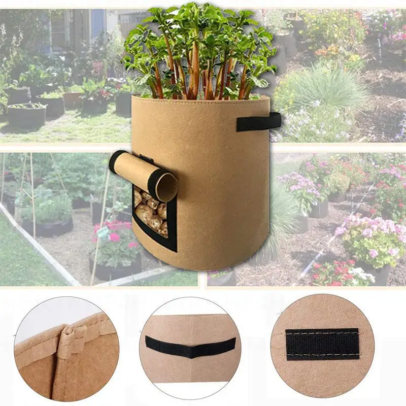 

4Gal potato grow bag vegetable gardening pots Pot for plant garden vegetable tool growing bags Non-Woven home garden tools B4