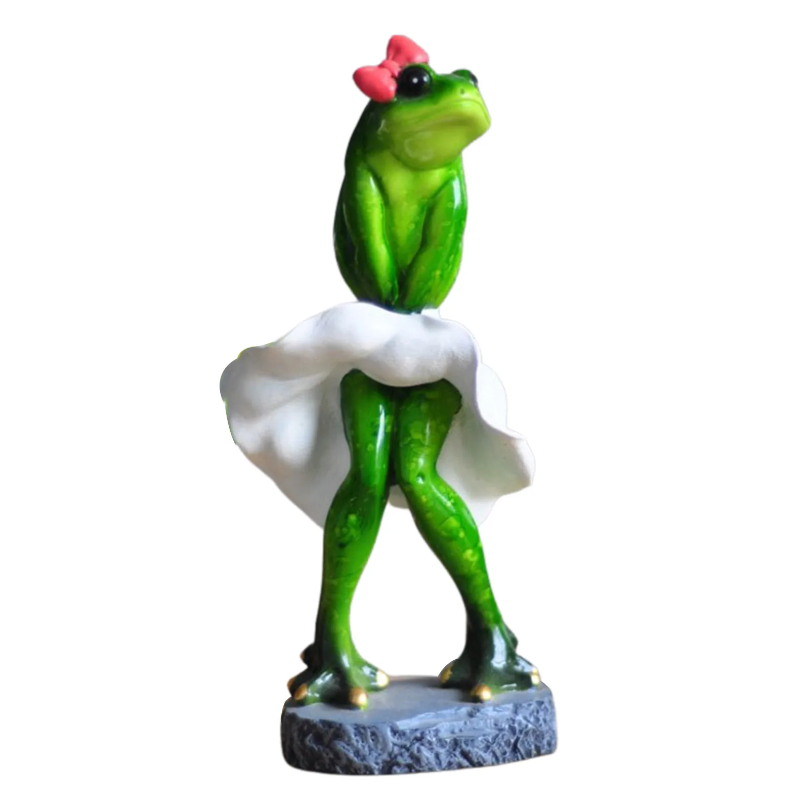 

Creative Green Frog Funny Resin Dancing Frogs Figurine Decor Novelty Exquisite Frog Shaped Adornment Desktop Crafts Decoration F