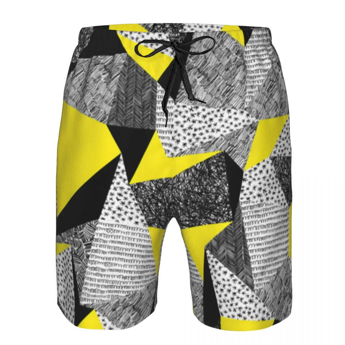 

Мужские пляжные шорты для плавания, геометрические Ретро Винтажные треугольники для серфинга, спортивные мужские пляжные шорты, одежда для плавания