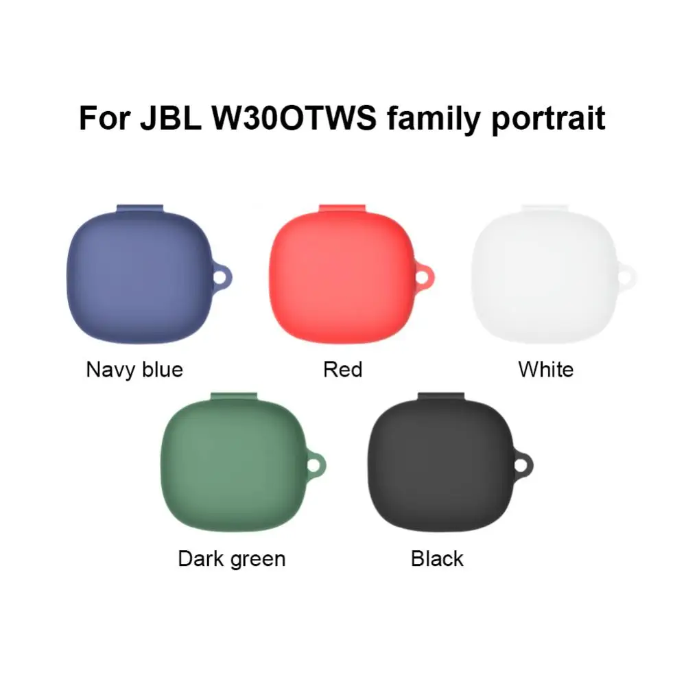 

Earphones Protective Case Cover Portable Silicone Skin Cover With Carabiner Applicable For JBL W300TWS Earphones Accessories