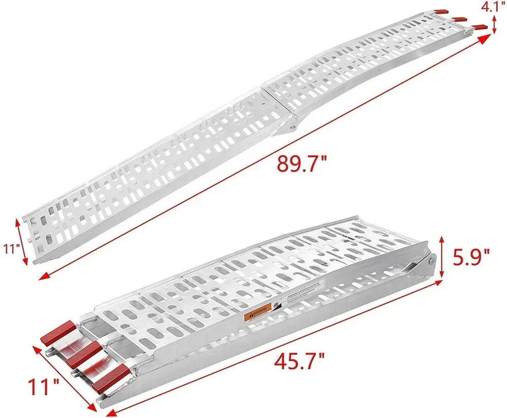 Сверхмощные портативные автомобильные пандусы алюминиевые арочные складные
