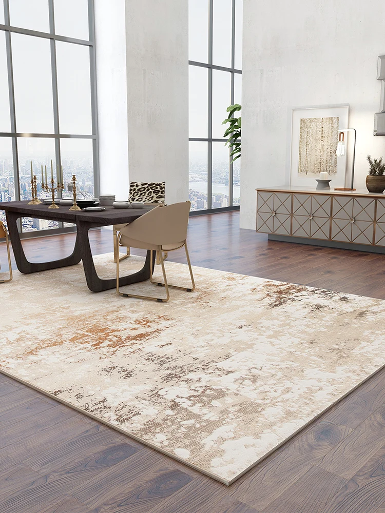 

Modern American light luxury carpet round Nordic simple living room bedroom study home encryption thickened tea table carpet