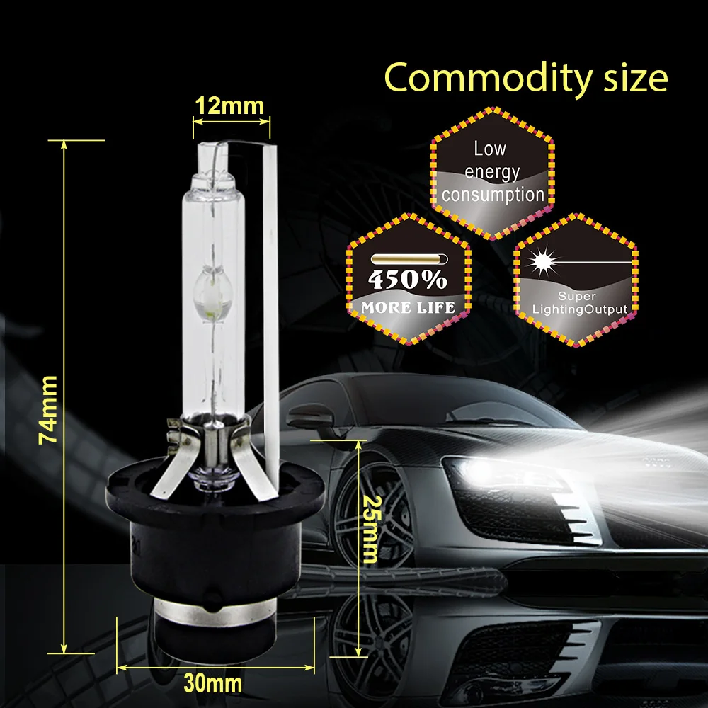 D2R HID ксеноновая лампа для фар 35 Вт 6000 лм автомобильные ксеноновые фары 12 в 2002 K Plug