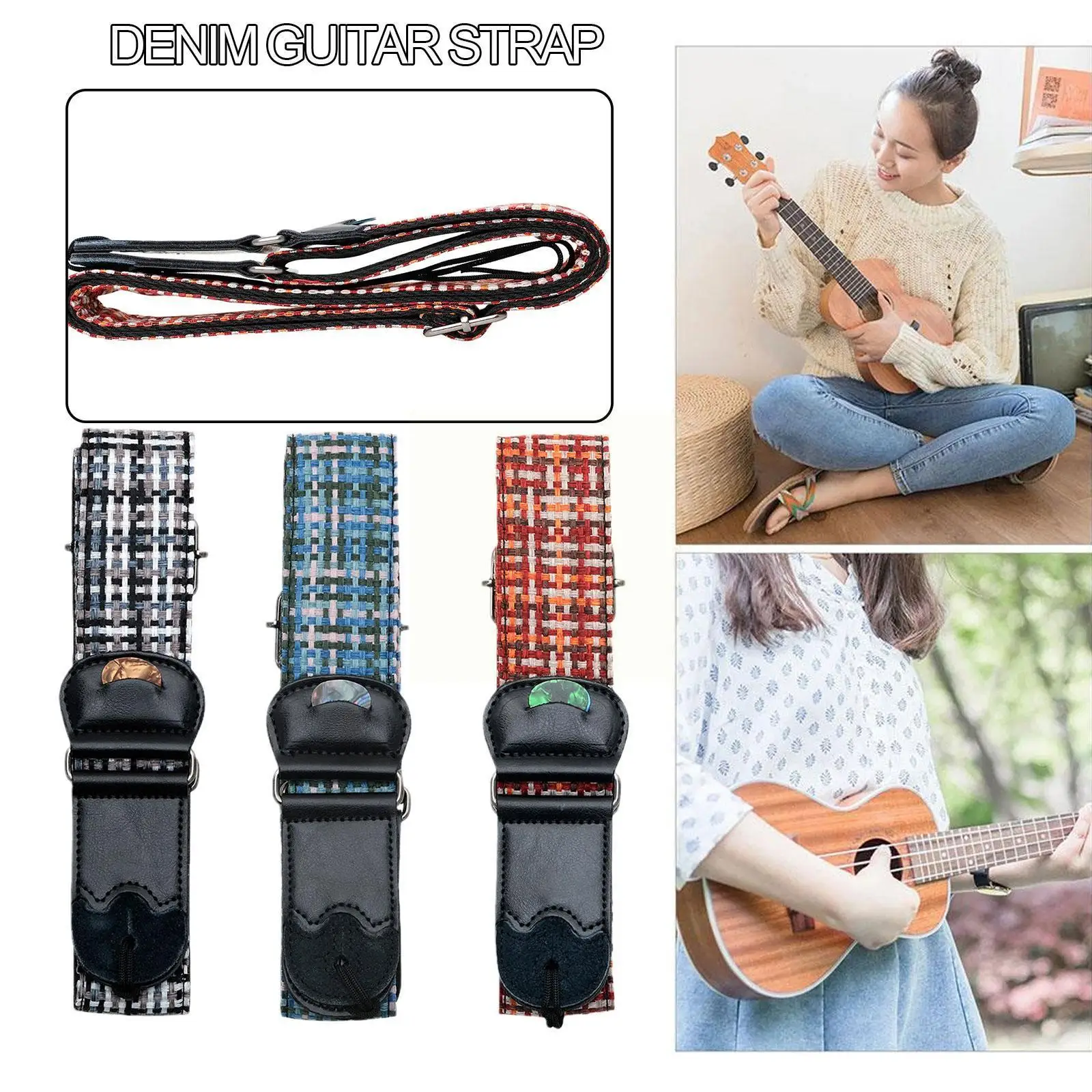 

Ремешок для электрогитары, с цветным принтом, из полиэстера