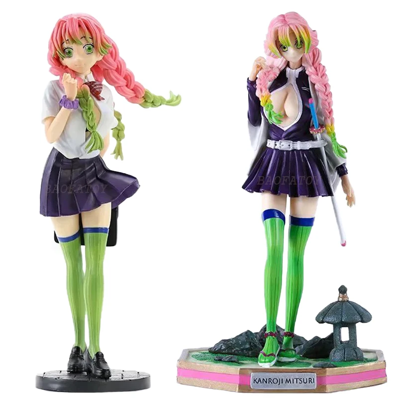 

Demon Slayer Anime Figure GK Uniform Kanroji Mitsuri Action Figure Kimetsu no Yaiba Figurine Collection Model Doll Toys 28cm