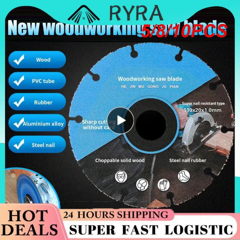 

5/8/10PCS Saw Blade Sharp Alloy Woodworking Cutting Disc High Temperature Circular Angle Grinder Cutting Sheet Woodworking Tool