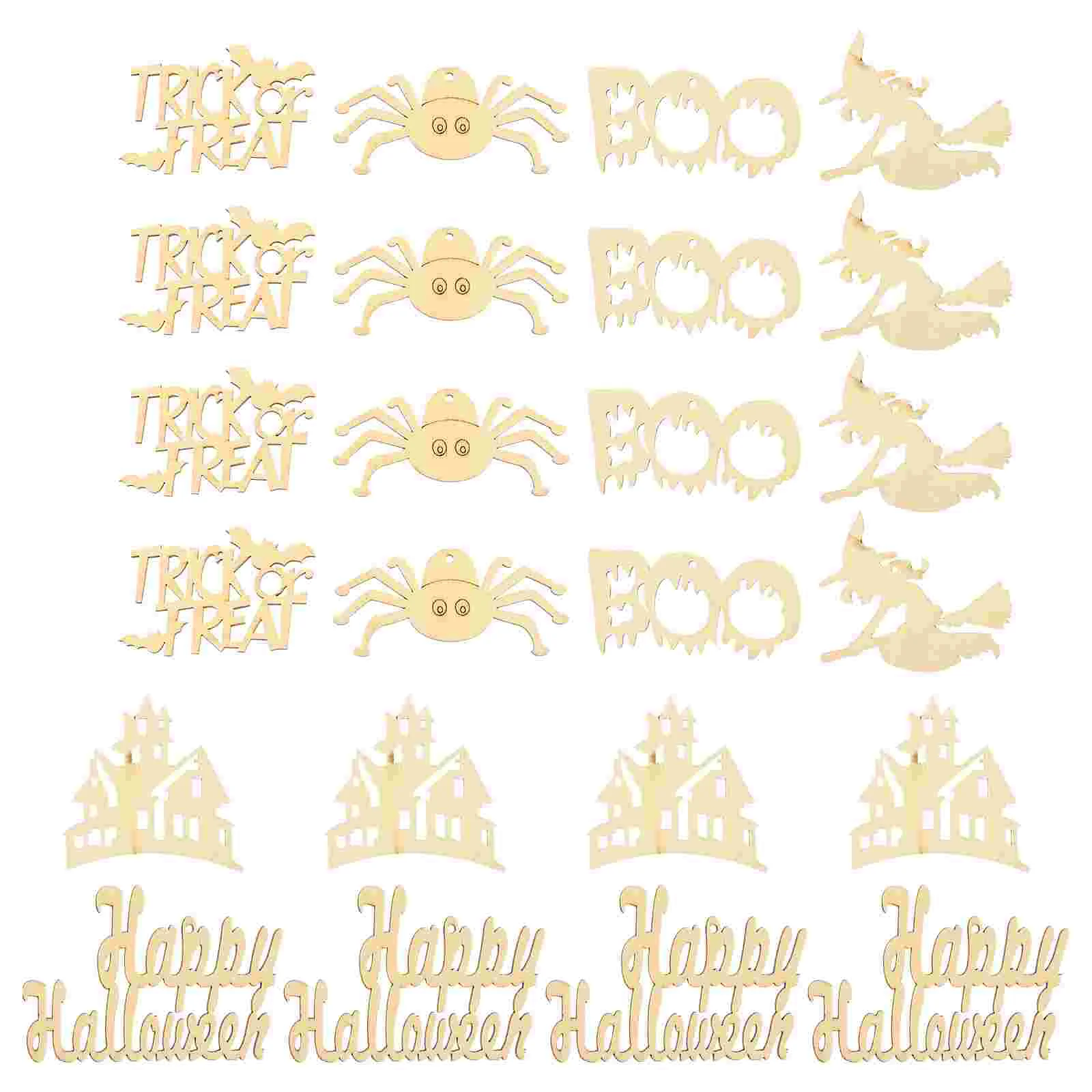 

Wooden Cutouts Tags Wood Happy Crafts Chips Unfinished Pieces Gift Embellishments Hanging Ornament Blank Kids Ornamentsslices