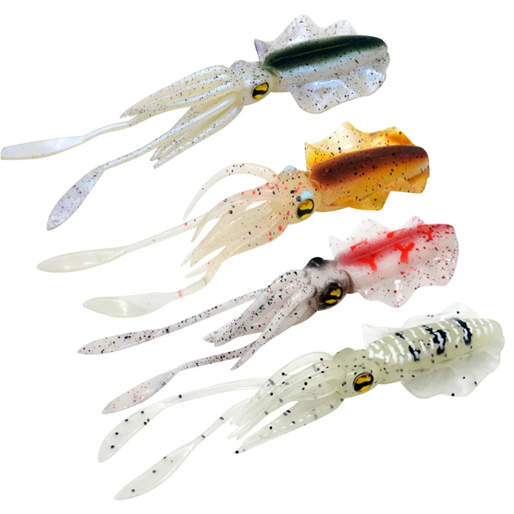 

15.5cm Sea Fishing Lure Outdoor Bionic Squid Bait Lifelike Swimbait Crankbait Soft Baits Fake Lure for Fisherman