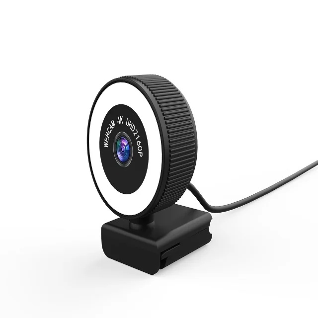 

PC webcam live 4K built-in noise reduction microphone 2K USB computer AutoFocus Webcam With Ring LED Fill Light for Laptop Phone
