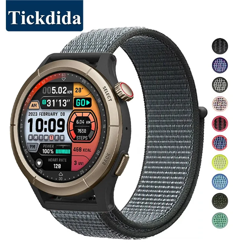 

Band for Amazfit Cheetah Pro GT 3 SE 46mm Nylon Watch Bracelet Watchband 20mm 22mm Correa for Amazfit GTR Mini GTR 4 Strap