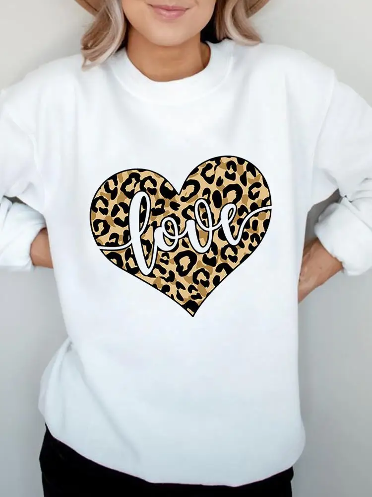 

Autumn Spring Fashion Casual Long Sleeve Graphic Sweatshirts Love Heart Letter 90s Cute Women Print Female Clothing Pullovers