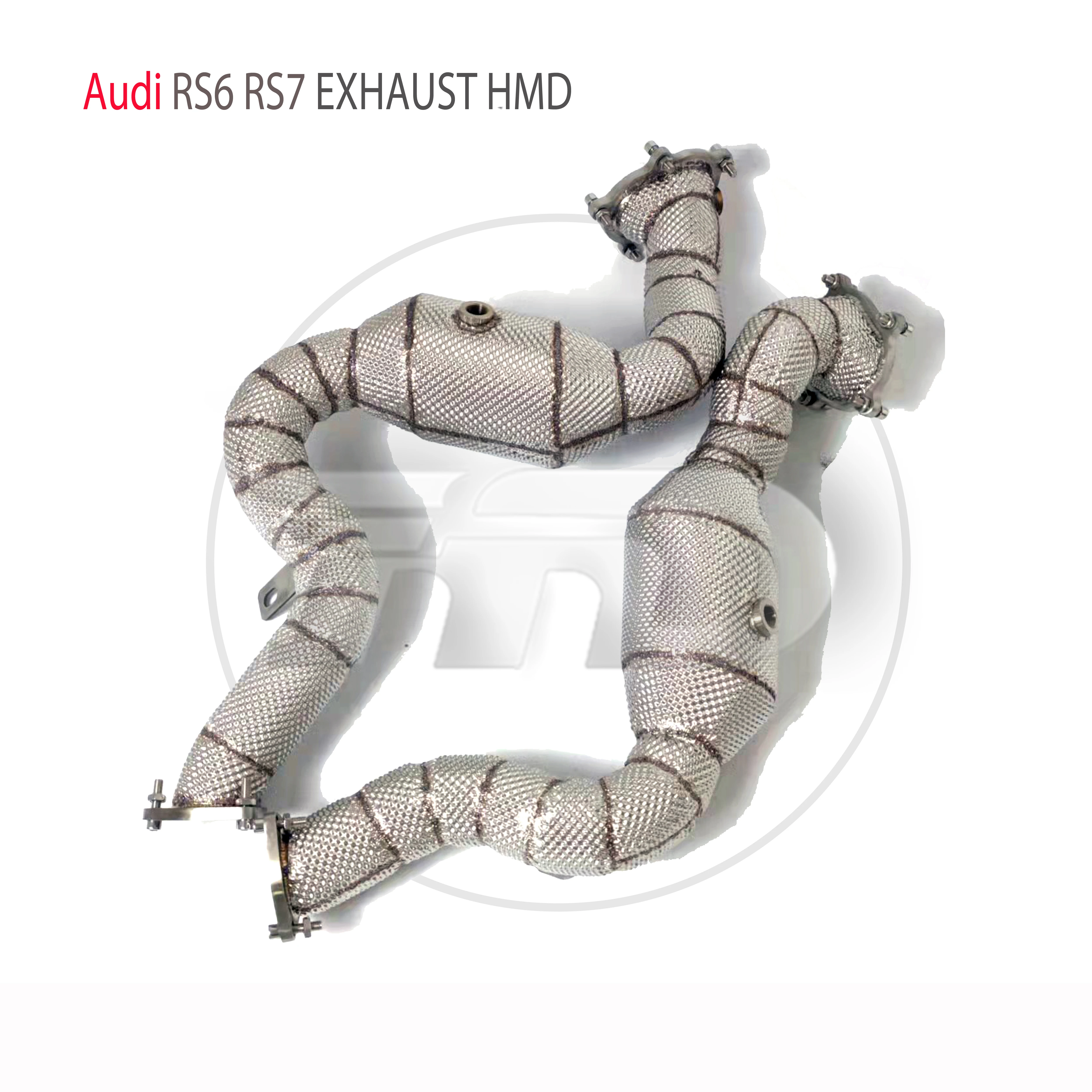 

HMD Exhaust Manifold High Flow Downpipe for Audi RS6 RS7 4.0T Car Accessories With Catalytic Header Without Cat Catless Pipe