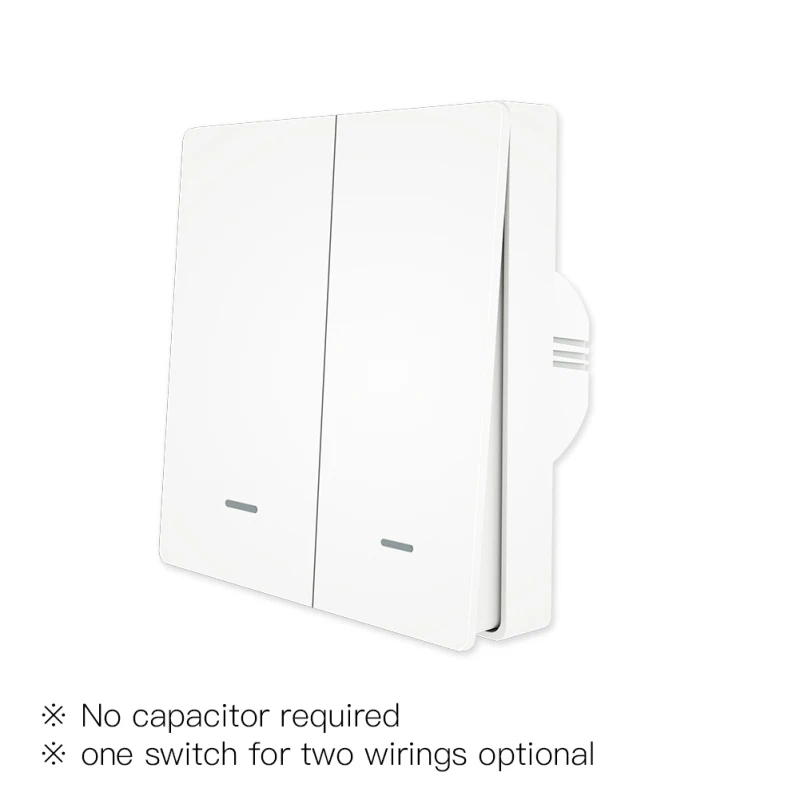 

Tuya ZigBee Smart Light Switch With/Without Neutral Wire No Capacitor Needed Smart Life 2/3 Way Works With Alexa Google