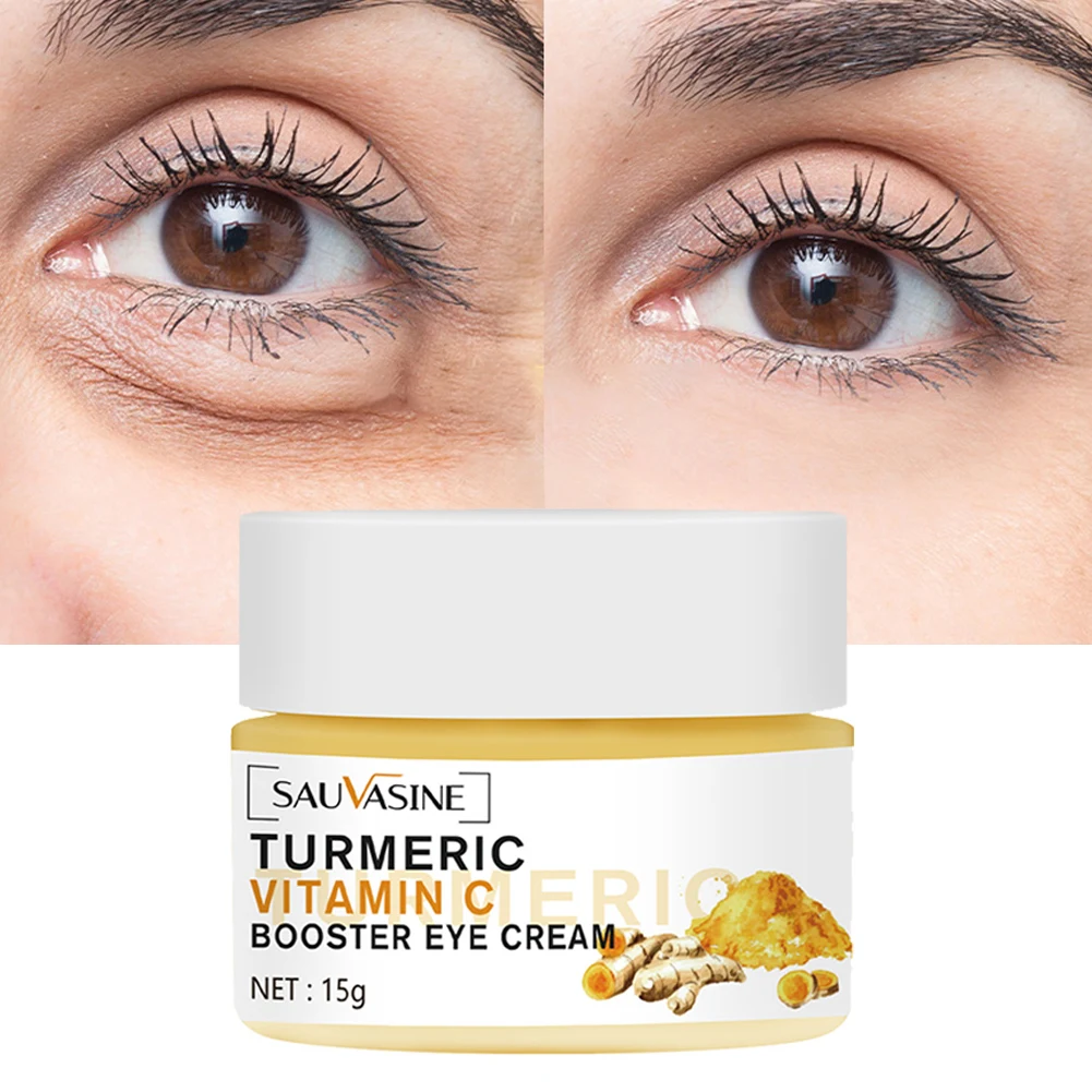 

15g/ml Turmeric Vitamin C Eye Cream Anti-Aging Dark Circles Wrinkles Remover Lift Firm Eye Skin Eye Moisturizer Eye Care