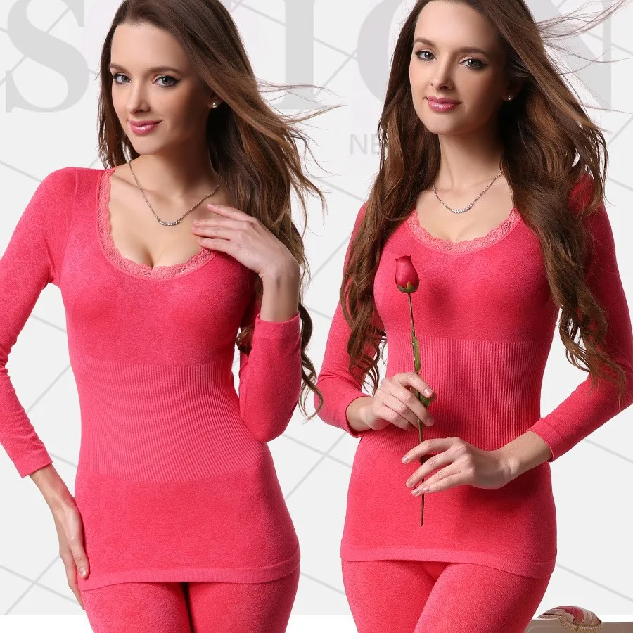 Womens Thermal Underwear Set Long Johns Top & Bottom Set Winter Clothes Base Layer Top and Bottom Thermals Shirt Pants Pajamas