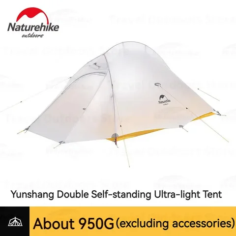 Сверхлегкая портативная палатка для кемпинга Naturehike Cloud Up, палатка для 2 человек, уличная водонепроницаемая туристическая двухслойная палатка для походов, 10D Ny