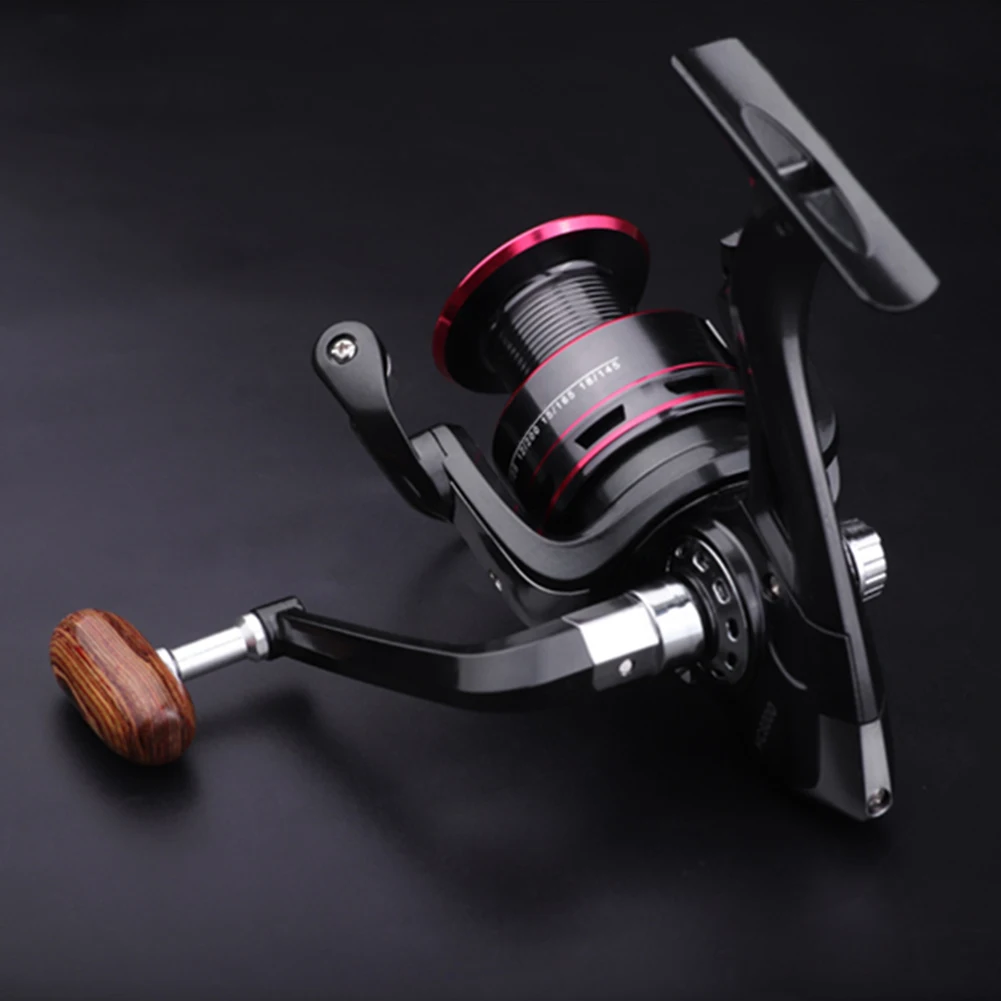 

Wooden Handle Spinning Fish Wheel Fishing Reel Tackle 12BBs Metal Line Spool for Outdoor Fishing Portable Accessories