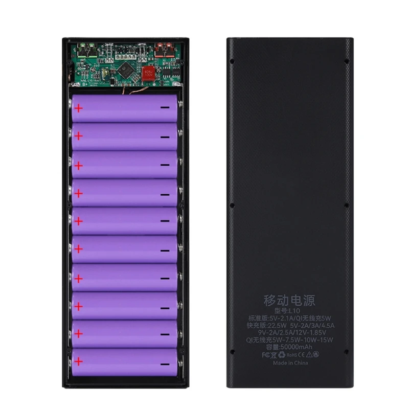 Двойной внешний аккумулятор для телефона USB-зарядка QC 3 0 PD