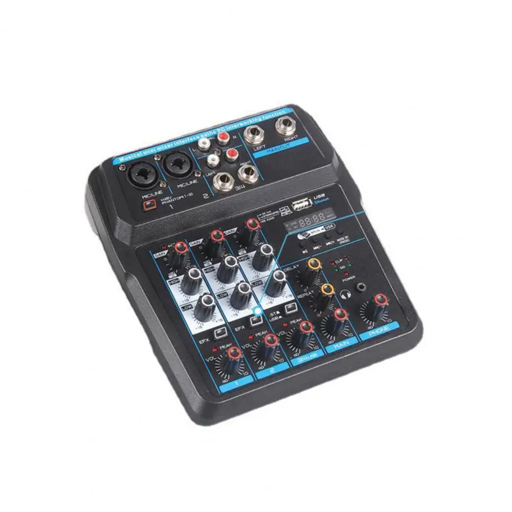 

Practical 1 Set Good Mini Audio DJ Mixer Sound Board Console System Black Color Audio DJ Console Wireless Connection for Club