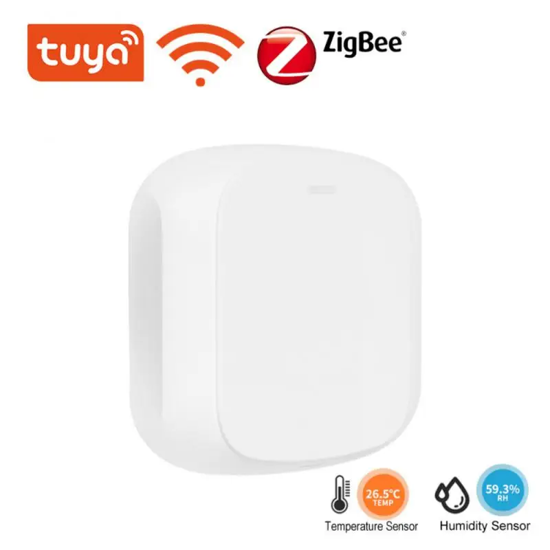 

Умный датчик температуры и влажности Tuya ZigBee/Wi-Fi для помещений