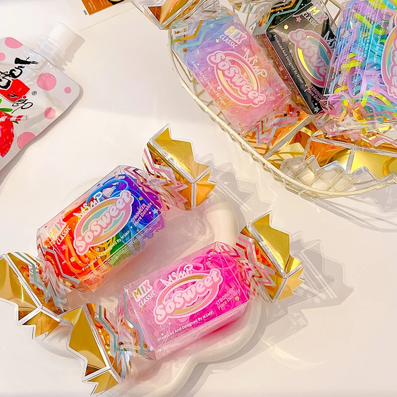 

100 шт./компл. милые Цветные Одноразовые резинки для волос для маленьких девочек милые мягкие эластичные резинки для волос Детские Модные акс...