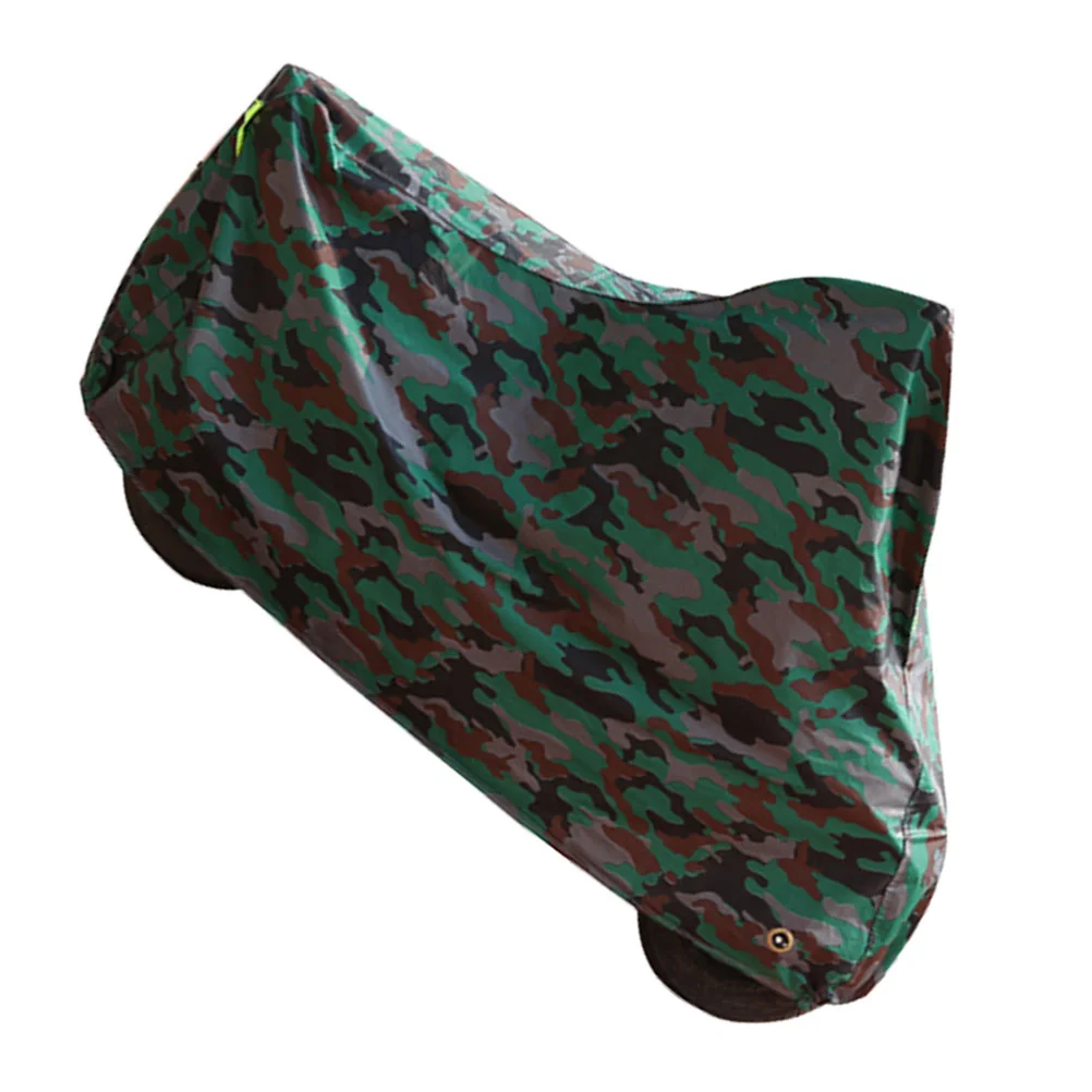 

Green Camouflage Universal Motorcycle Protective Cover Dustproof Waterproof Shelter Sun Block Cover Bike Rain Cover Outdoor