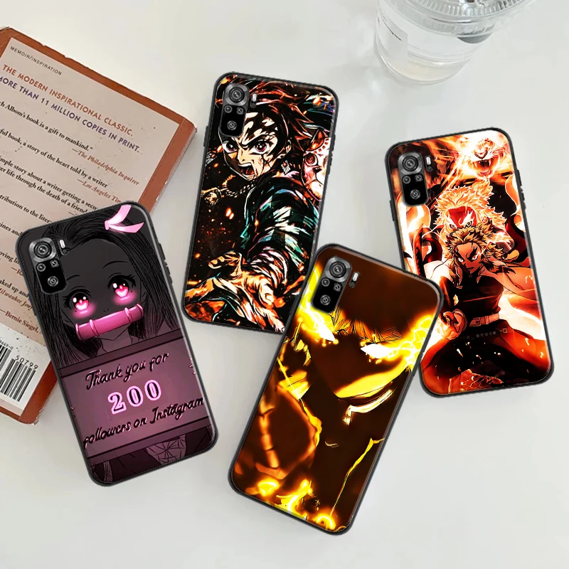 

Japan Anime Demon Slayer Kamado Tanjirou Nezuko Phone Case For Xiaomi Redmi 9 9i 9AT 9T 9A 9C 10X 4G 5G Note 10 10T 5G Cover