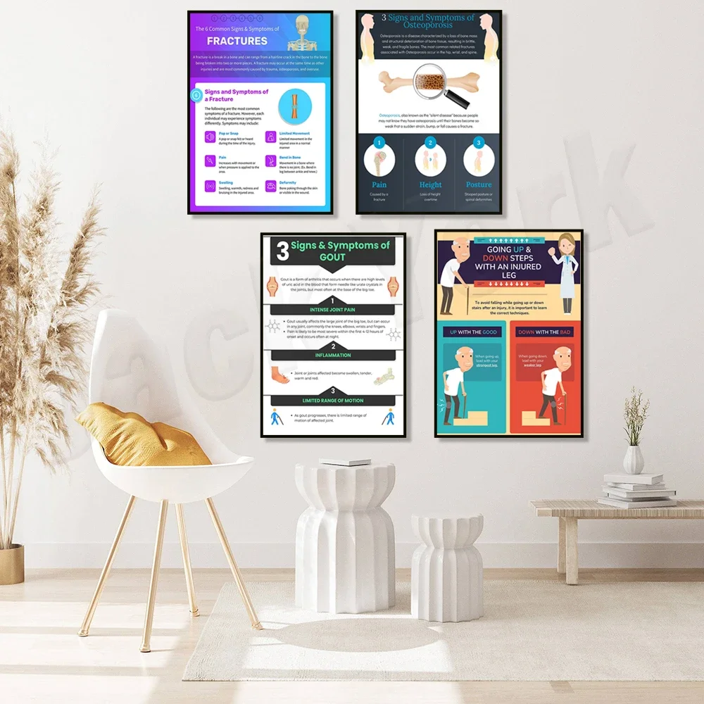 Логотип остеопороза принт ступеней вверх и вниз система опорно-скелетов артрит
