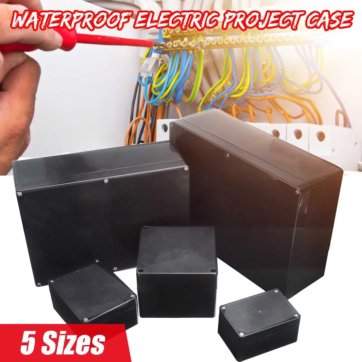 

Waterproof ABS Plastic Enclosure Box Electronic Project Instrument Case Electrical Project Box Outdoor Junction Box Housing