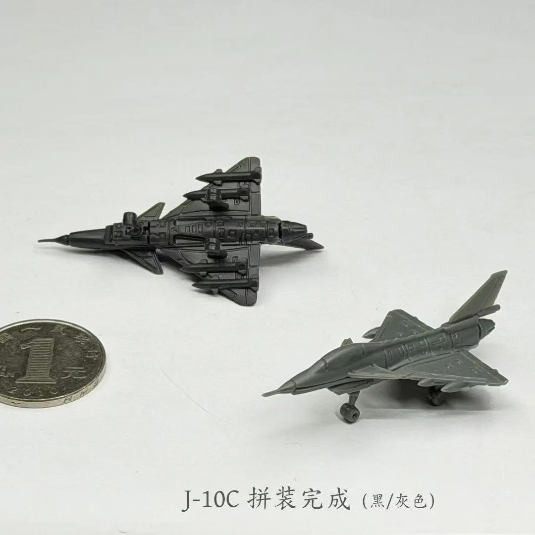 Фото Набор из 4 мини-моделей самолетов 4D: J-35, J-10C, J-5, J-15. Пластиковая сборная игрушка. №4