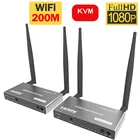 200 м беспроводной HDMI KVM удлинитель экран совместное использование Wifi передатчик приемник 1 TX к Multi RX HDMI Loop ИК дистанционное управление много на один переключатель
