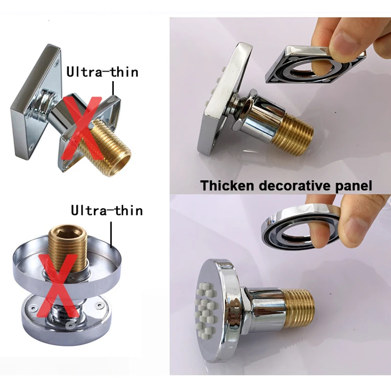 m boenn brass bathroom accessories massage body jet square chrome body shower spray jets saving water 2 inch shower head system free global shipping