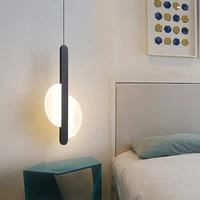 modern scandinavian high ceiling led pendant lamp for bedside living room lighting long cable suspension luminaire design