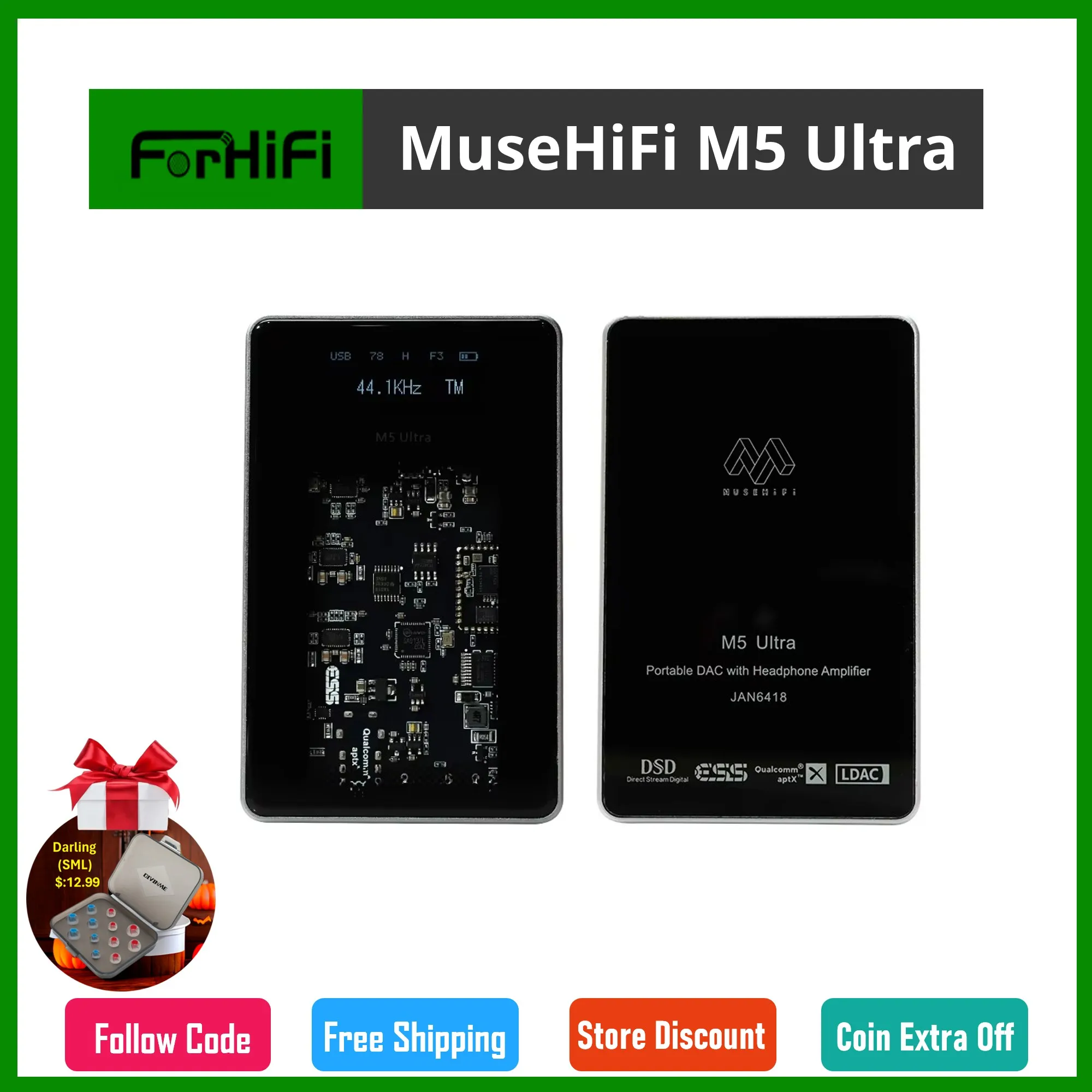 Портативный Bluetooth-динамик Musehifi M5 Ultra Hi-Res