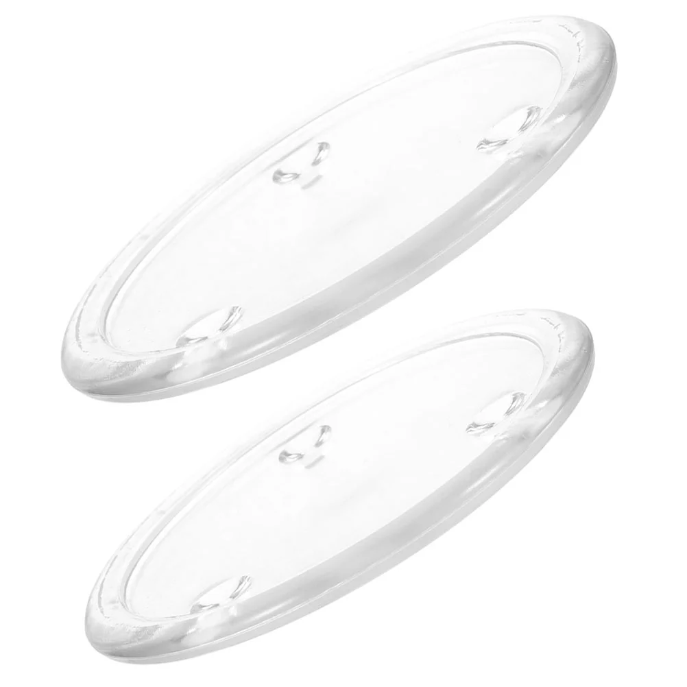 

2pcs Transparent Clear Plate Plates Scented Tray Wedding Holder Tray